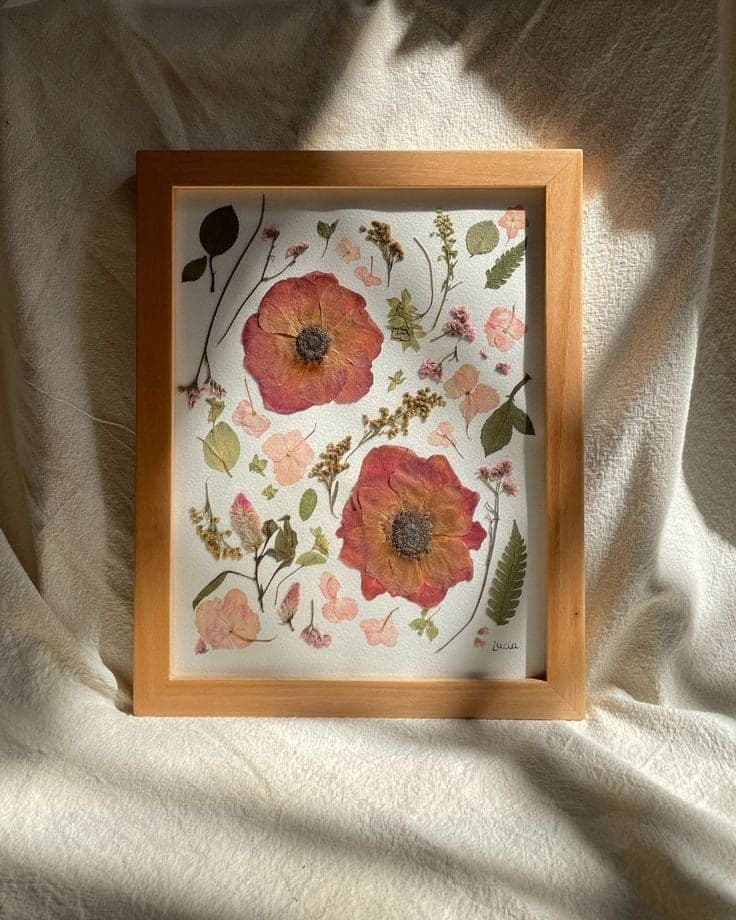 Pieza Eternals “Lucía” con flores preservadas de un ramo de novia